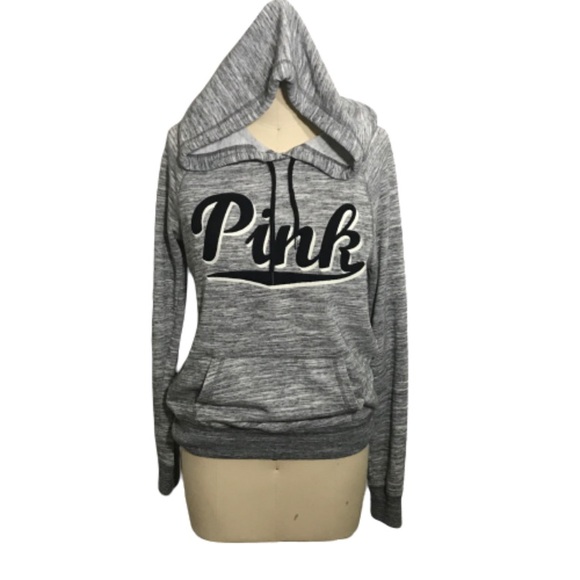 Victoria's Secret Tops - Pink by Victoria's Secret Gray Hoodie Small